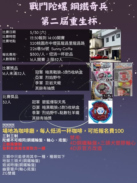 鋼鐵奇兵 第二屆 重生盃