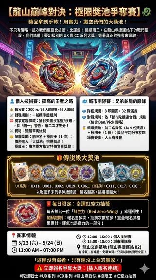 龍山巔峰對決:極限獎池爭奪賽(以下剋上:都市陀螺連合戰)