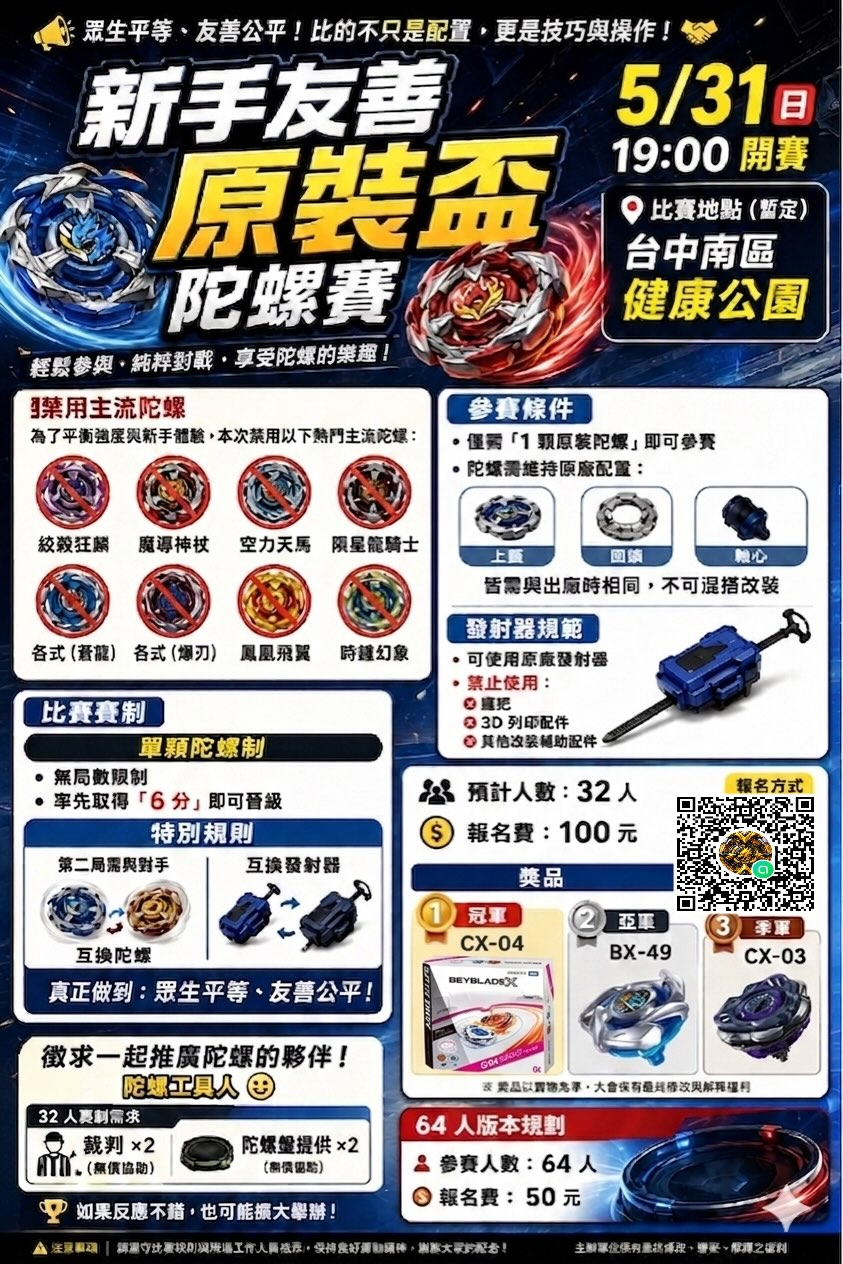 新手友善原裝盃陀螺賽