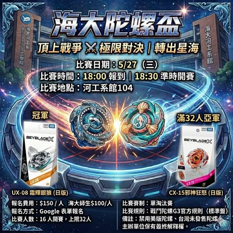 海大陀螺盃 - 頂上戰爭 X 極限對決|轉出星海