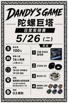 Dandy's Game 陀螺巨塔 日常常規賽(5/26 場)