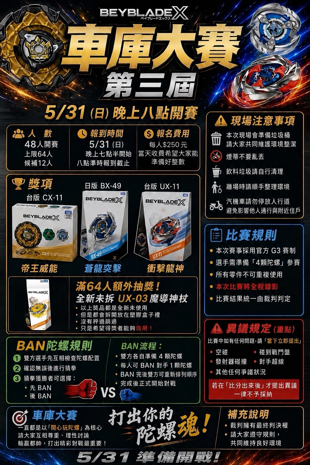 戰鬥陀螺X 車庫大賽(第三屆)